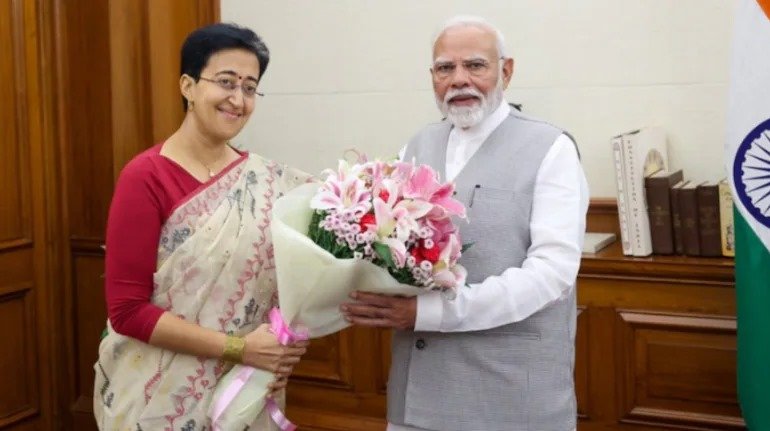 Delhi CM Atishi Meets PM Modi